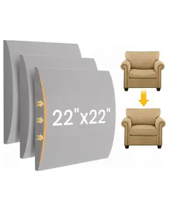 Couch Cushion Support for Sagging Seat, 22"x22"x2.4" 40D High Density Curved Foam Sofa Cushion Support, Under-Cushion Sag Repair,Grey Set of 3/2/1