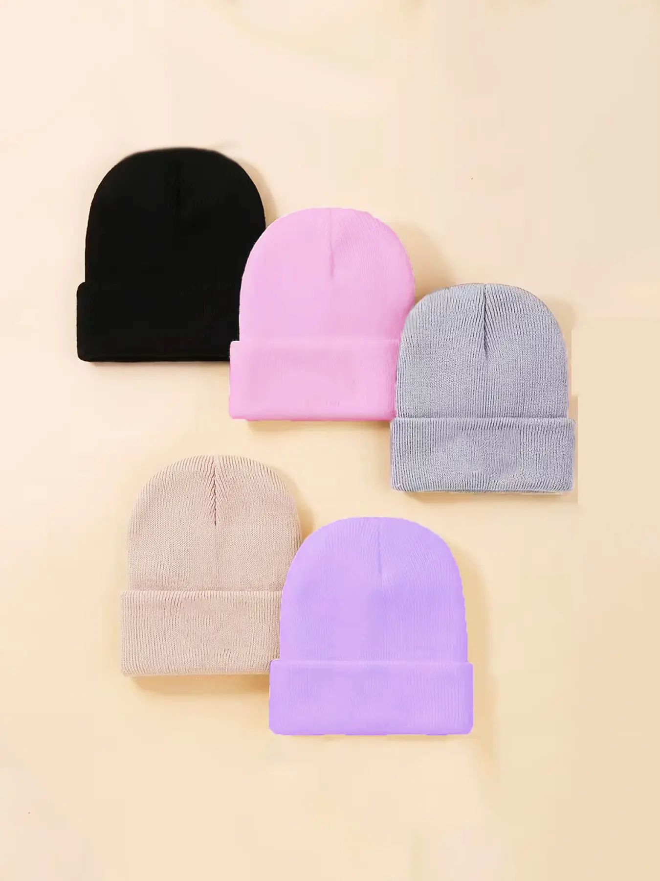 Baby Beanie Hat Newborn Beanie Infant Beanie Newborn Toddler Hats Winter Warm Warmer Knit Plain Style Fitted Design Unisex Ages 0-3 Years, Fall & Winter Essential Accessory Beanies