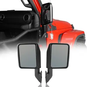 Hooke Road Half Door Side Mirrors for 1997-2026 Wrangler TJ JK JL Jeep Gladiator JT