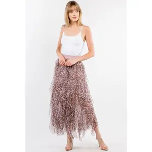 Western Leopard Tulle Skirt