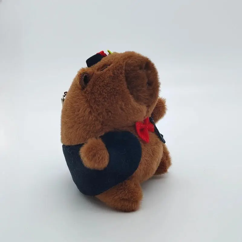 Kawaii Capybara Fluffy Bride-Groom Unisex Couple Keychain - No Redundant Features, Wedding-Themed Home Decor Bag Car Accessory Gift for Animal Enthusiasts Cute Plush Figurine