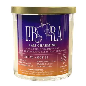 Libra Zodiac Sign Candle