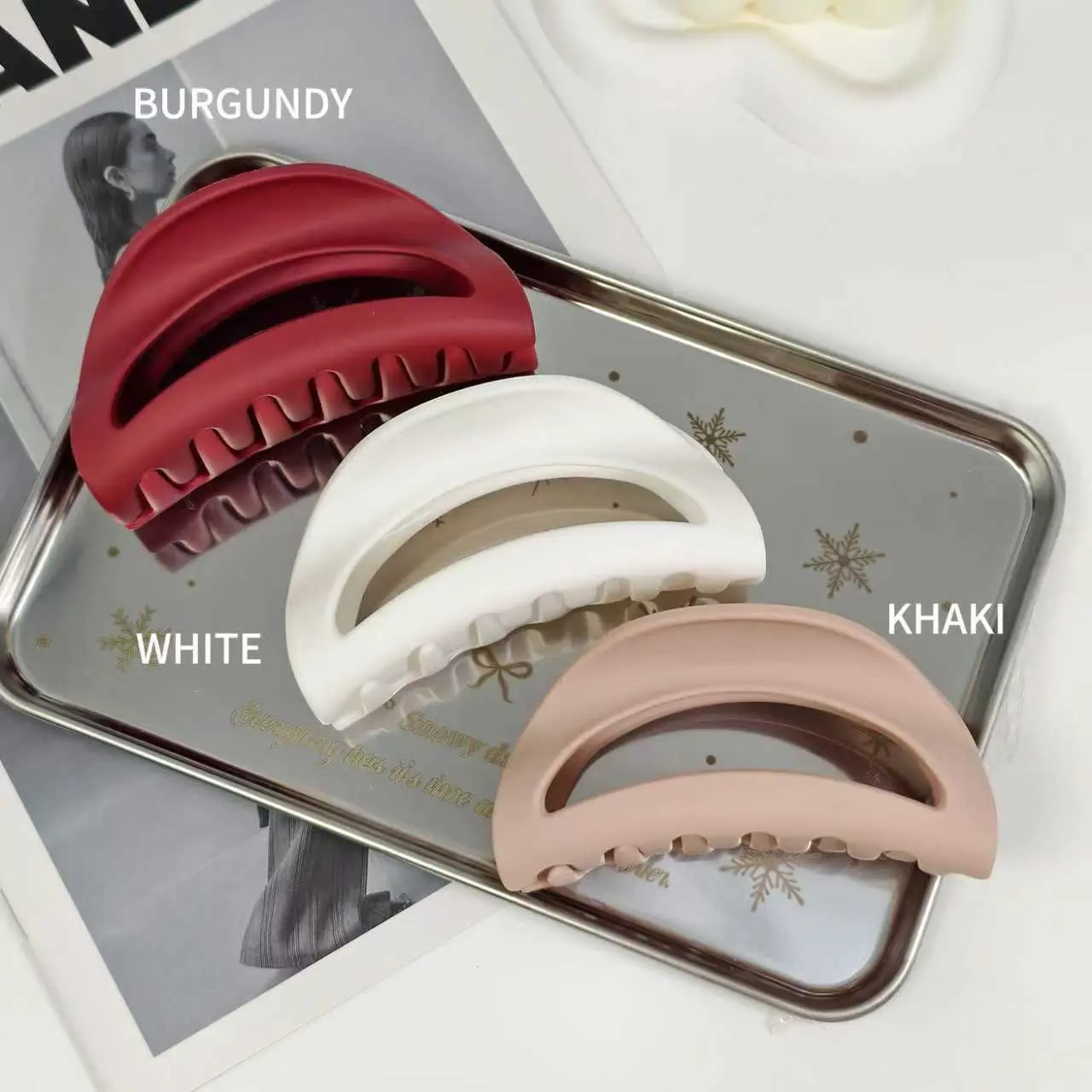 Silicone Hair Claw Clips Unbreakable Strong Hold Non-slip for Thick or Fine Hair Custom Hair Clips, Unbreakable SOFT Flexible Cloud Hair Claw  main image 4