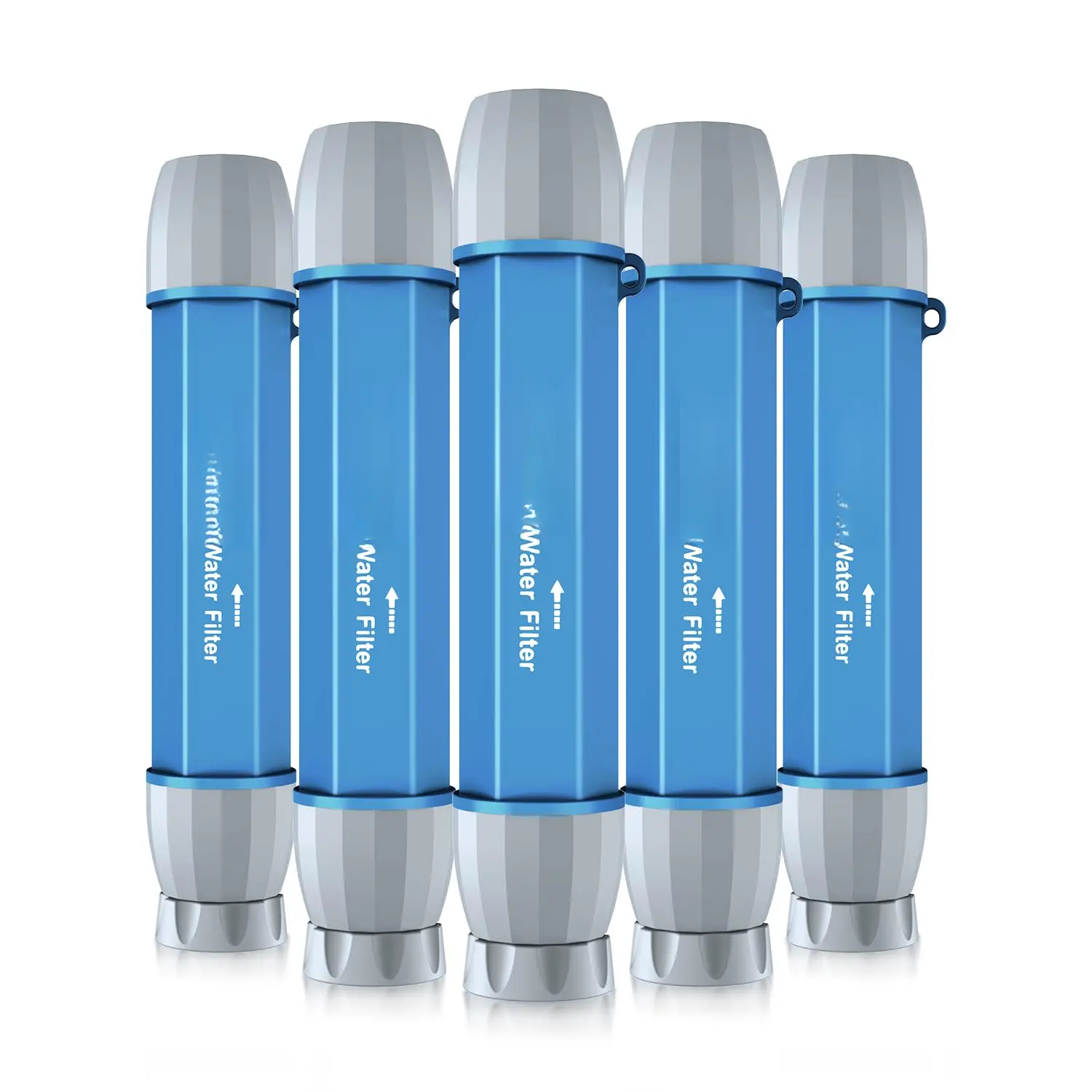 5 Pack Personal Water Filter Straw for Drinking , 0.1-Micron Portable Water Purifier Straw Filters for Camping, Hiking, Travel, Backpacking &  Preparedness