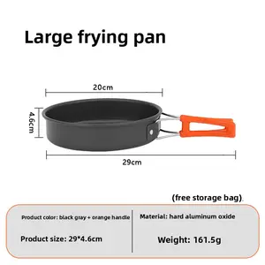 Outdoor portable pan Small frying pan Frying pan Camping picnic Cooking utensils Stovetop non-stick pan
