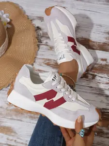 New Spring Summer Retro Agan Women's Dad Shoes, Fashion Versatile Thick Sole Height Increase Anti-Slip Casual Sports Shoes, Sneakers, Breathable Comfortable Daily Wear