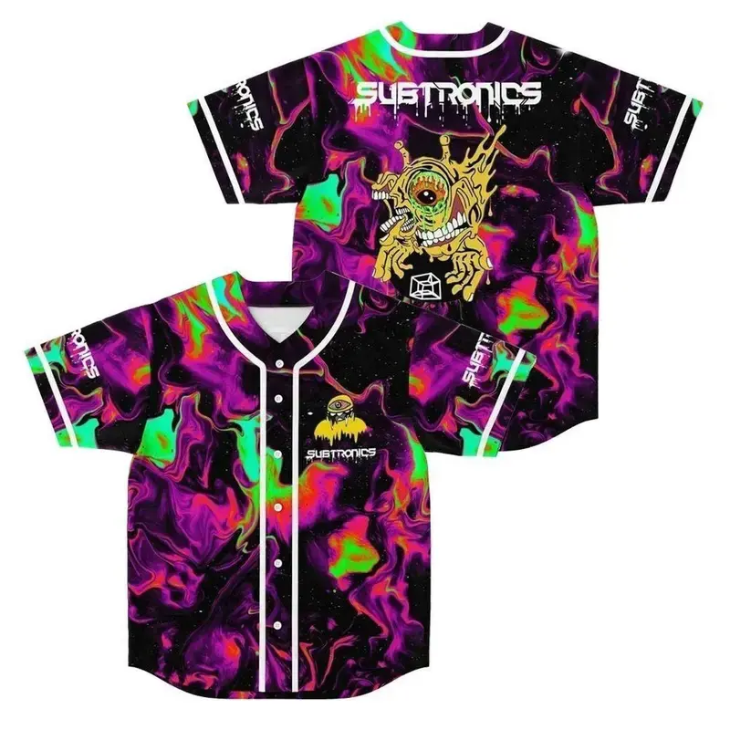 Subtronics Weird Dj 3D Jersey, Edm All Over Print Baseball, Electronic Producer Merch Shirt, Music Festivals Concert Tour, Sport Team, Gift For Fan