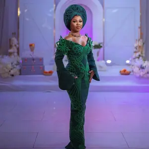 Unique Nigerian Handmade Auto-Gele - Adjustable, Easy Wear and Ready To Wear- Teal Color - Cultural Touch for Outfits Readymade Womenswear