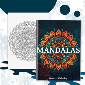 Regular Mandala Coloring Painting, with Regular Symmetrical Flower, Exquisite and Unique Flower Shape, Suitable for Halloween, Other Holiday