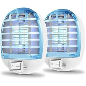 Bug Zapper Indoor, Fly Trap for Indoors, Electronic Mosquitoes Killer Mosquito Zapper with Blue Lights for Living Room, Home, Kitchen, Bedroom, Baby Room, Office (2 Packs)