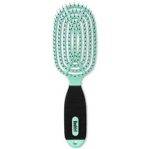 NuWay 4HAIR DoubleC U.S. Patented Double Curved Detangling Brush is Hair Dryer Safe (Mint Green)