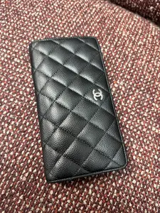 Pre-owned CHANEL leather Mini Bags caviar black wallet