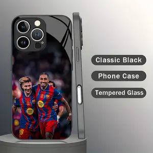 IPhone 17 Promax Raphinha Bardqhji pattern phone case Phone Case Tempered Glass Anti Drop, Anti Sweat Suitable for iPhone 16 15 14 13 12 11 XS Phone Protection Case football Protective Cellphone