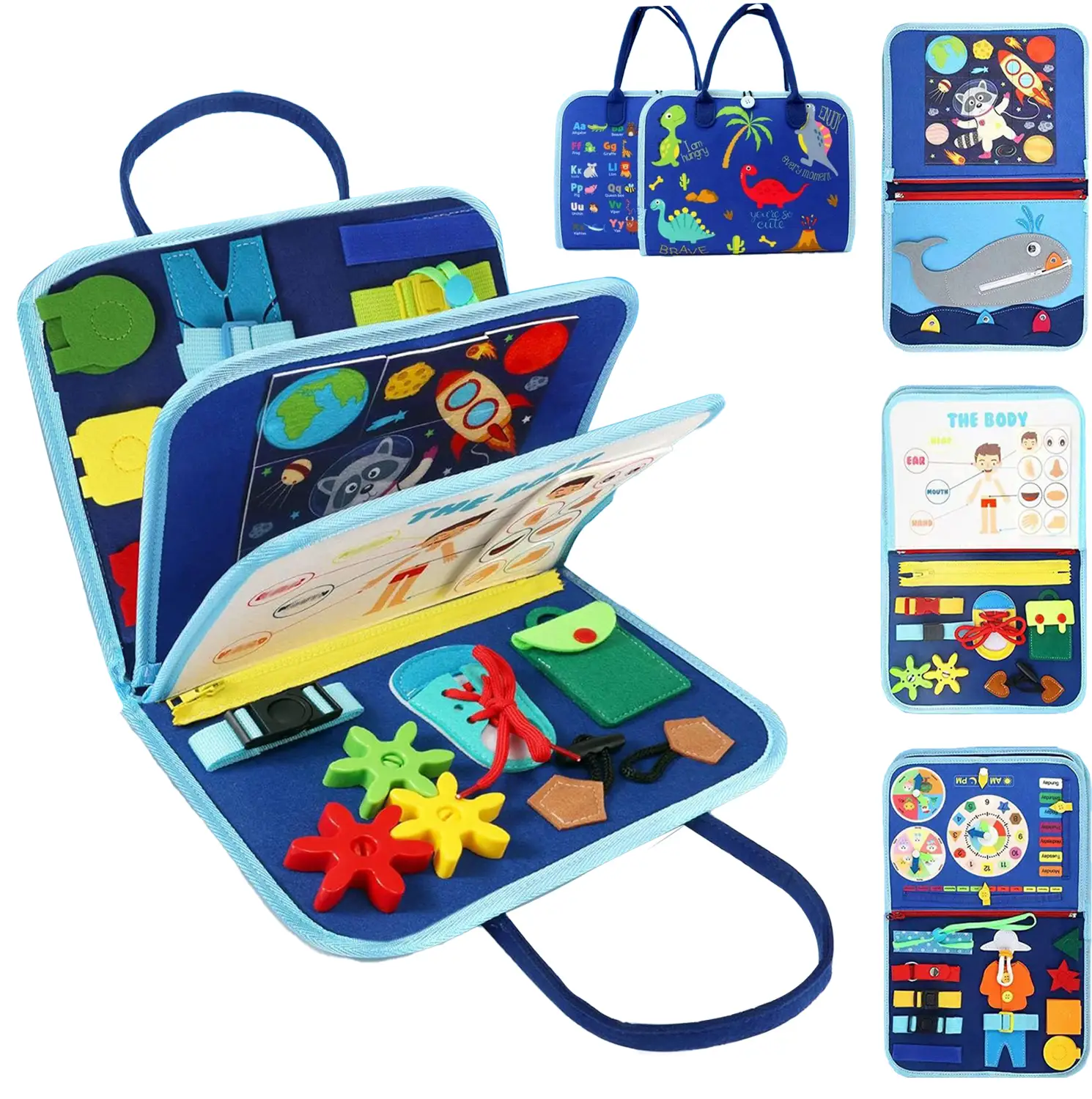 Toddler Travel Busy Toy Parent-child Interaction Activity Toy for kids Ocean Animals Space Dinosaur Educational Birthday Gift Toys for girls&boys