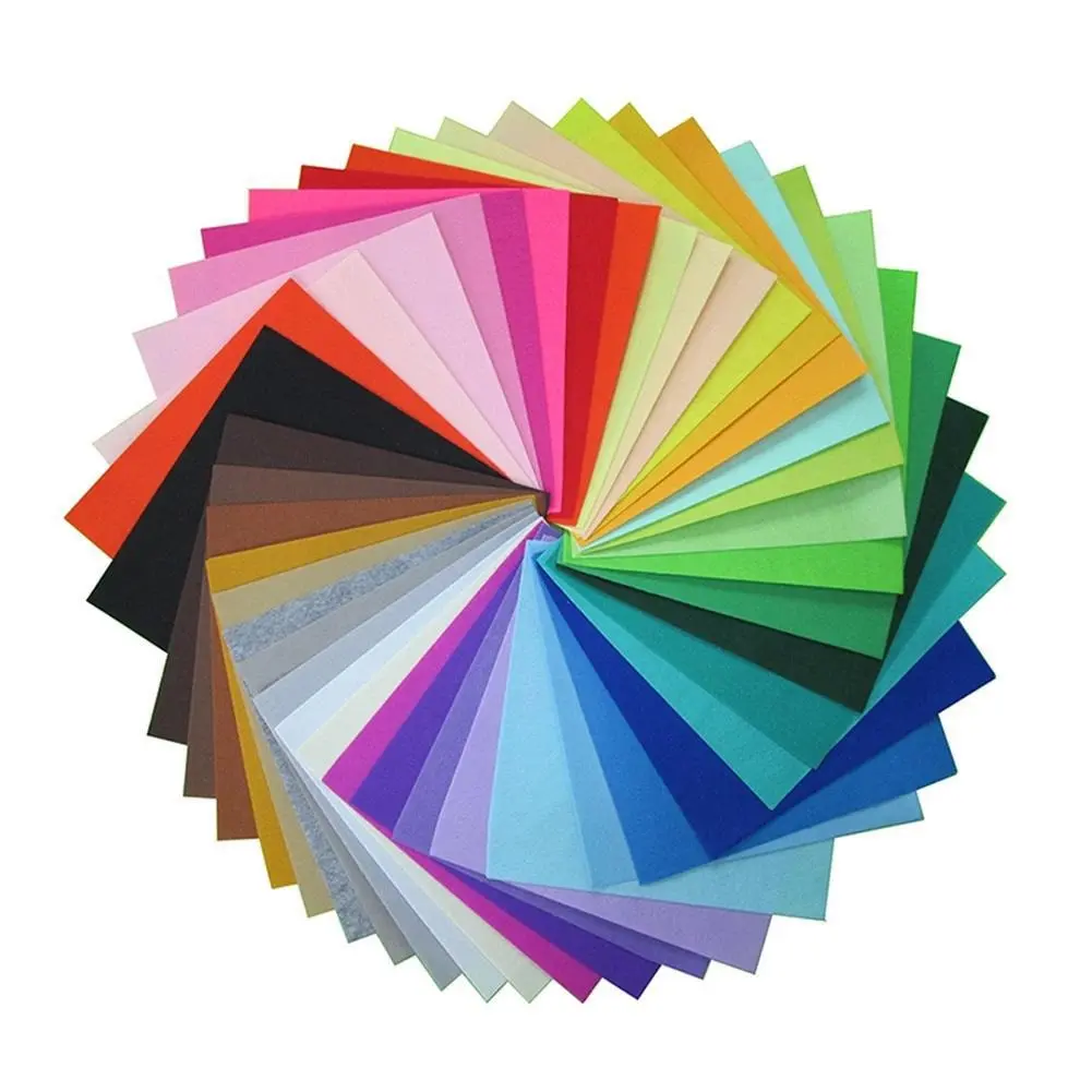 40pcs/set Mixed Color Felt Craft Fabric, DIY Craft Square Non-woven Fabric For Kids & Adults, Craft Supplies