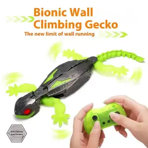 Remote Control Wall Climbing Lizard Toy, Led Eyes, 360 Degree Rotation, Interactive Indoor Animal Robot Toy, Creative Gift Ideas, Simulation Climbing Car