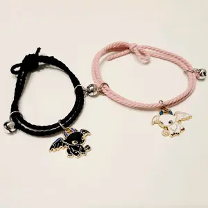 Set of Two Cute Dragon Matching Bracelets Magnetic couples jewelry