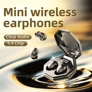 Mini Invisible Headphones Bluetooth 5.4 True Wireless Hidden in-Ear Earphones Sport Audio Earbud,Comfortable Mini Earbuds for Sleep Friendly Side Sleeping Earphones, for Work