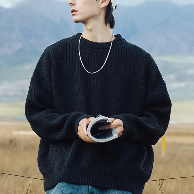 Thick Needle Sweater Men's Couple Retro Thick Needle Sweater Men's Couple Retro