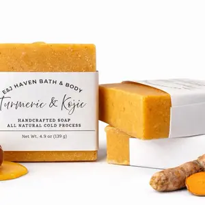E&J Haven Bath & Body Turmeric & Kojic Handcrafted Cold Process Soap 4.9 oz All Natural Skin Care
