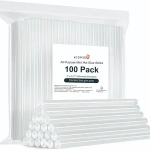 Mini Hot Glue Sticks 100 Count - 0.27''D, 4" L for Most Mini Glue Guns, Multipurpose, Quick Dry Adhesive, All Temperature Sticks for DIY, Craft, Bond, Repairing