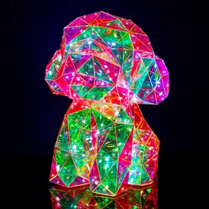 LQ Teddy dog ​​control model colorful holiday gift hotel shopping mall scene decoration ornaments