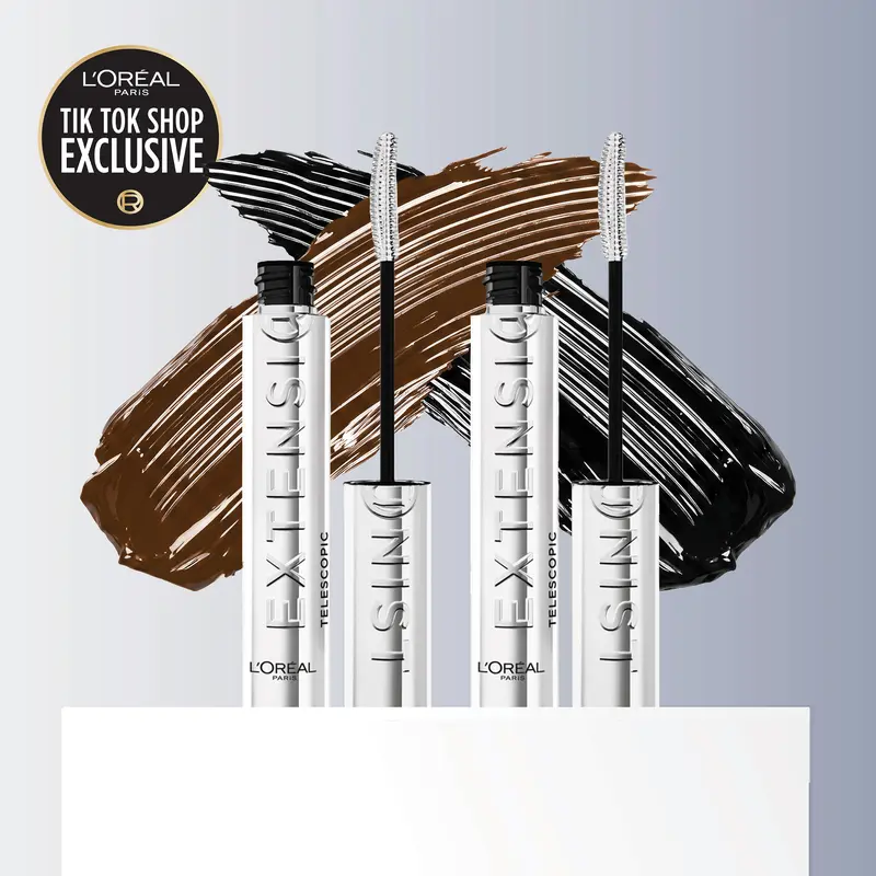 Extensionist Mascara Black + Brown Bundle, Thickening, Hypoallergenic, Lash Enhancing for Dramatic Lashes, L'Oreal Paris