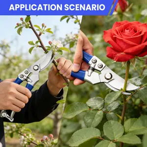 2-Piece Pruning Shears Set – Ergonomic 7.87" Bypass & Straight Blade Scissors, Heavy Duty Garden Hand Tools for Flower Arranging, Plant & Branch Trimming, Fruit Harvest
