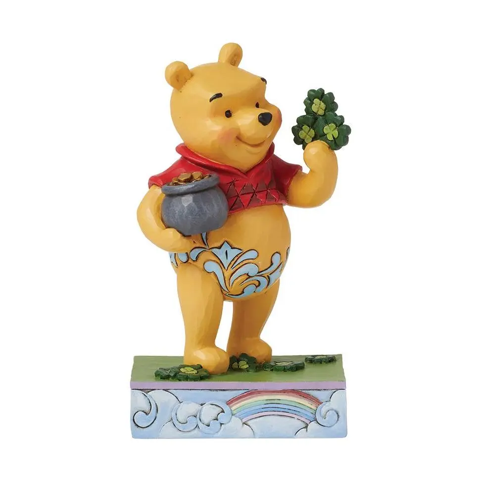 Jim Shore Disney Traditions Pooh with Clovers &Pot Figurine
