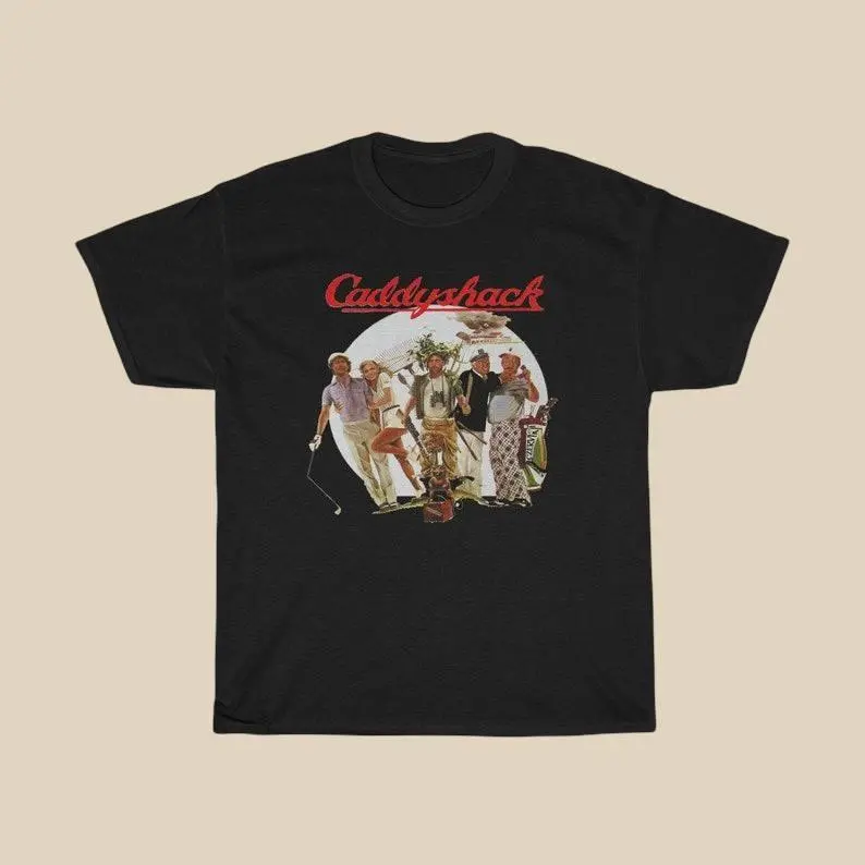 Caddyshack Golf Caddy Movie T-Shirt, Black - HQ Print, Available in Sizes S to 5XL, Unisex