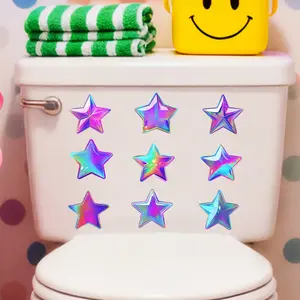 1pc Rainbow Stars Blue Glow-in-the-Dark Sticker Set, Decorative with vibrant rainbow design perfect for home decoration outdoor decoration and more, Artistic touch modern aesthetic enhancement self-adhesive and waterproof glow in the dark sticke