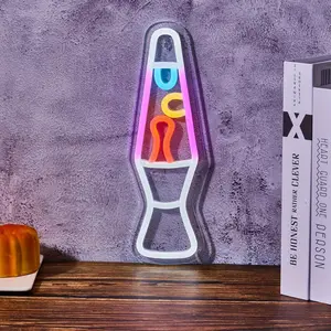 USB Powered Lava Lamp Neon Sign, Neon Lamps, 1 Count Creative LED Neon Light, Decorative Light for Home Party Room, Home Decor, Room Decor, Party Decor, Neon Accent Lights