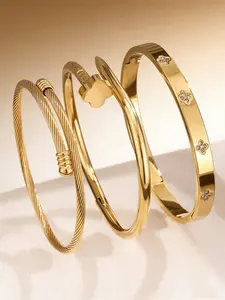 1/3 Pcs Women's Geometric Rhinestone Cuff Bracelet, Boho Style Decorative Accessory, Trendy Fashionable Accessories, Perfect Gift for Weddings & Special Occasions, Stackable Bracelet