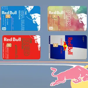 Red Bull Credit Card Sticker, Energy Drink Card Sticker Cover, RB Decal Design, Waterproof Card Skin, Gift for Drink Lovers, Teens, Adults, Men Women.