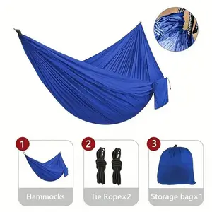 Portable Dual-Seat/camping Hammock with 2 Straps and Storage Bag, Perfect for Outdoor, Beach, Garden, Yard Use