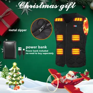 Rrtizan 2025 Unisex Heated Vest - Three-Level Temp Control, Heating Sheets, 10000mAh Battery, Ideal for Winter Sports, Skiing, Hunting, Daily Commute, Valentine's Day, Father's Day, Christmas Gift - Lightweight Heated Jacket