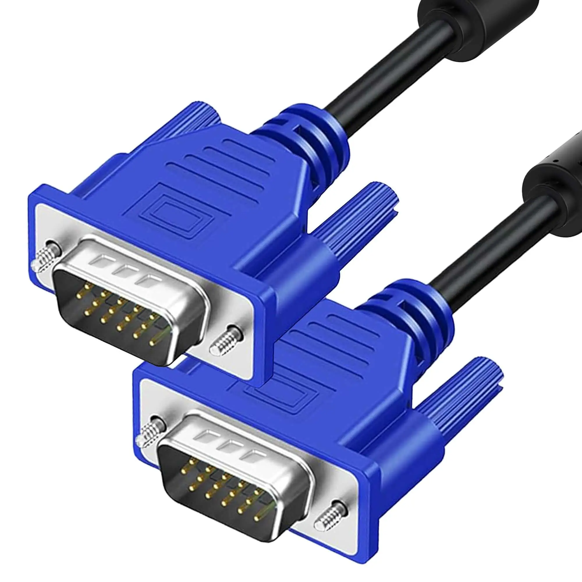 Lot of 1-100 5FT 15 PIN VGA Monitor adapter M/M Male To Male Cable For PC TV