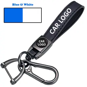 Bimmer Genuine Leather Black Chrome Ring Keychain Limited Accessories