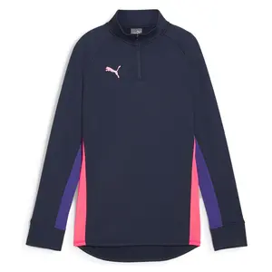 PUMA Womens Individualblaze Quarter Zip Casual Tops Casual - Blue