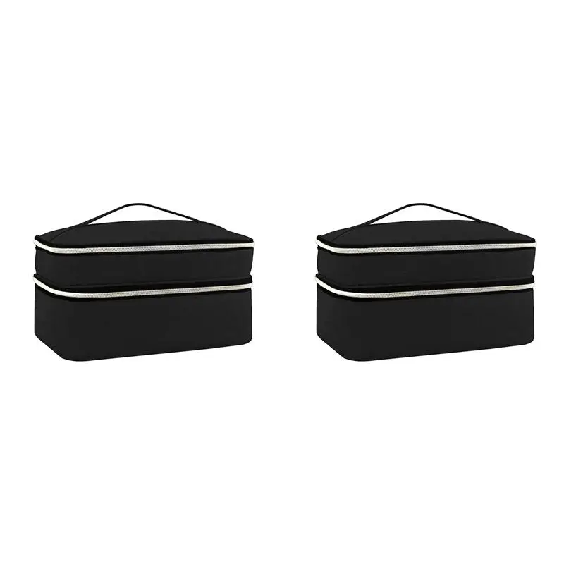 2X Sewing Supplies Organizer Bag, Double-Layer Sewing Box Organizer Accessories Storage Bag,A