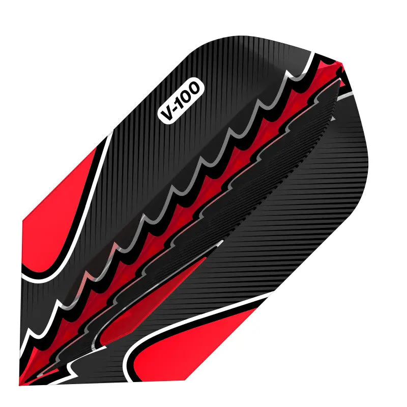 Slim Dart Flights with Red Flux Design, 100 Micron Construction for a Fierce Look and Durability to Play All Night, Aerodynamic Design, Darts Viper, Enhances Game In Style, Maximum Control