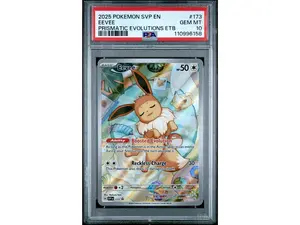 2025 Pokemon Scarlet and Violet Prismatic Evolutions Elite Trainer Box Eevee #173 PSA 10