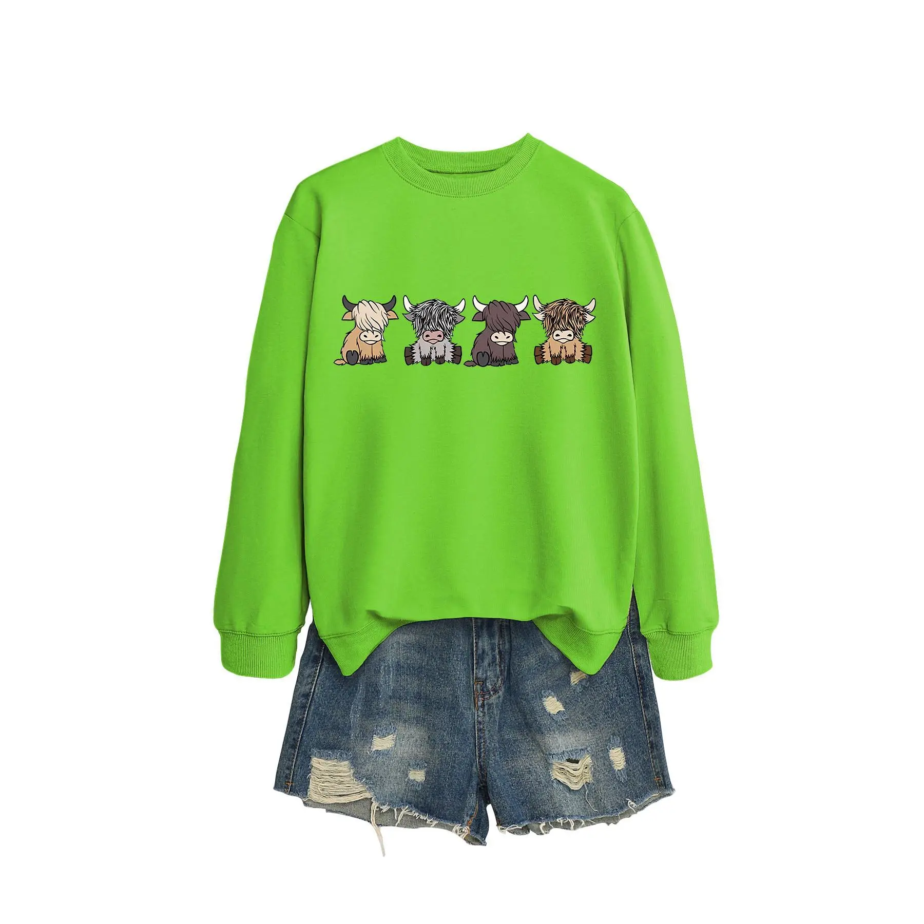 Fluorescent green hoodie (color image)