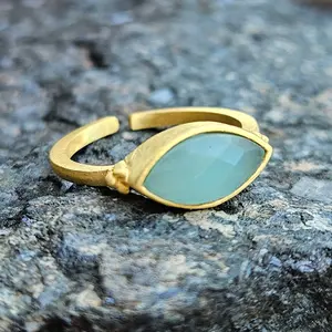 Aqua Chalcedony Celestial Dreams Ring