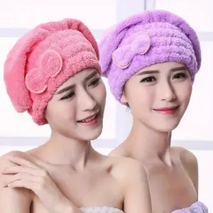 1/2pcs Microfiber Quick Dry Shower Caps, Super Absorbent Soft Hair Turbans for Adults with Elastic Band - Durable Bathing Spa Hair Drying Towels