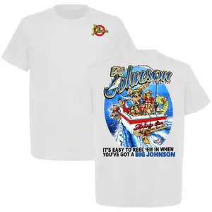 Big Johnson Fishing – Hooked on Fun Graphic Tee,Hunting Shirt,Full Color T-Shirt,For Man,For Human,Perfect For Outdoor Enthusiasts Menswear