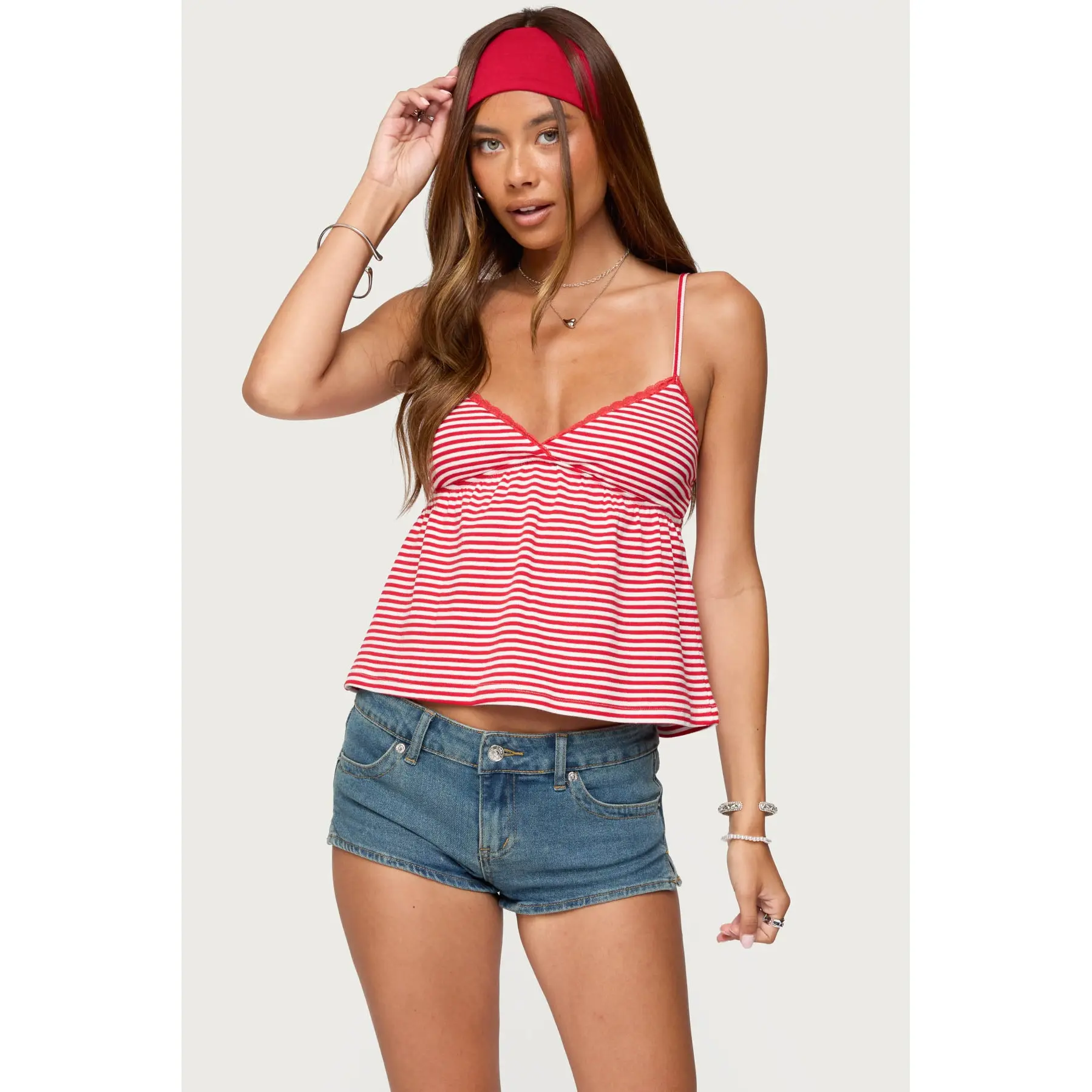 Orietta Striped Babydoll Top