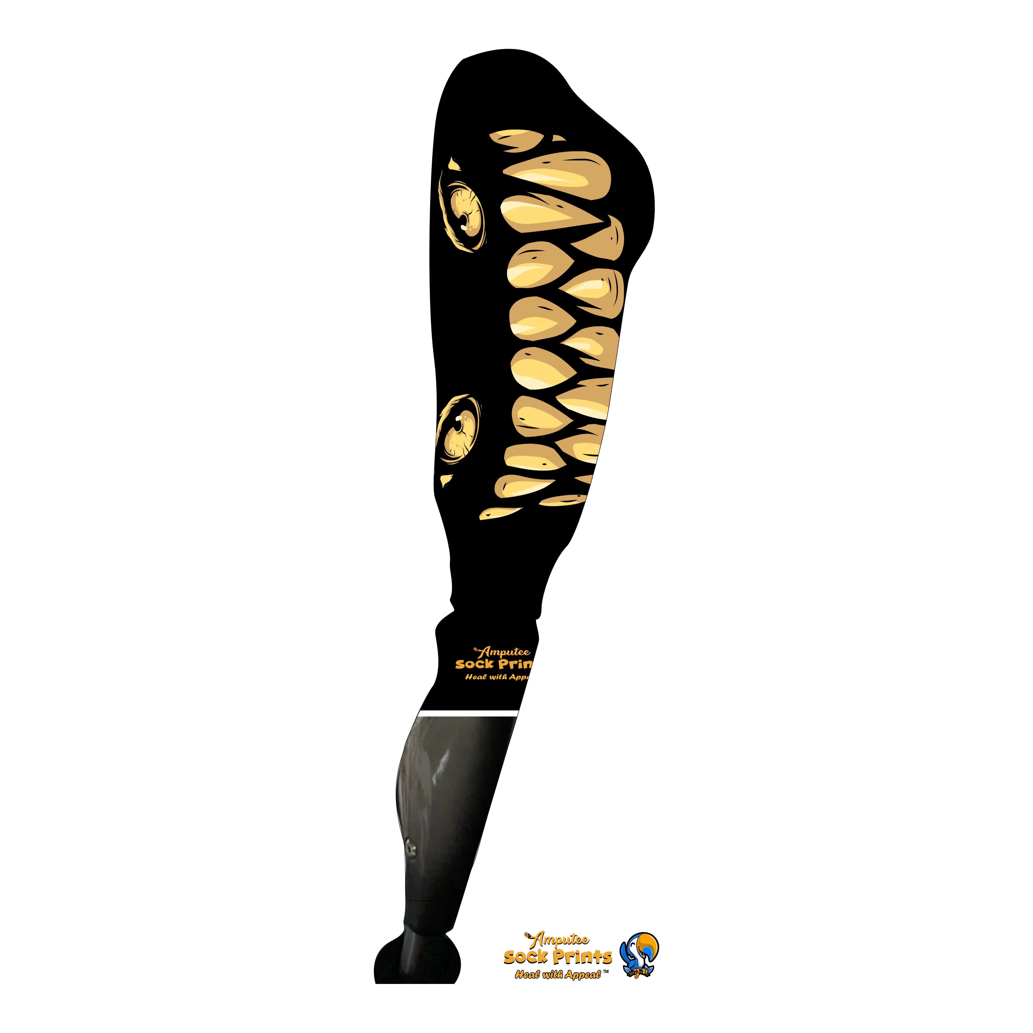 Grim Face V1 Prosthetic Sleeve, Breathable Polyester Pull-On, Laminates Easily - Heal with Appeal, Prosthetics