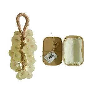 Jasmine Gem Grape Soap Gift Set, Handmade DIY Crystal Grape Cluster Soap, Transparent Jewel Soap for Hand Care, Gentle Cleansing & Moisturizing, Decorative Bathroom Gift Box