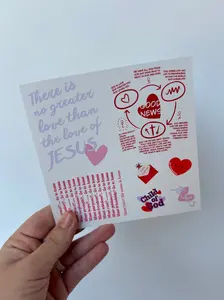 Girly Christian Jesus Vinyl Stickers